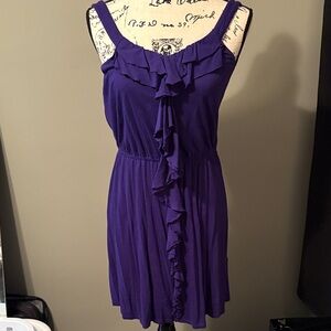 Express Purple Ruffle Dress